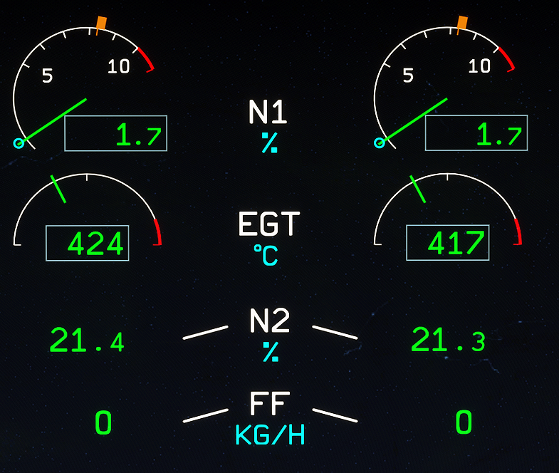 Engines N1 under 5%